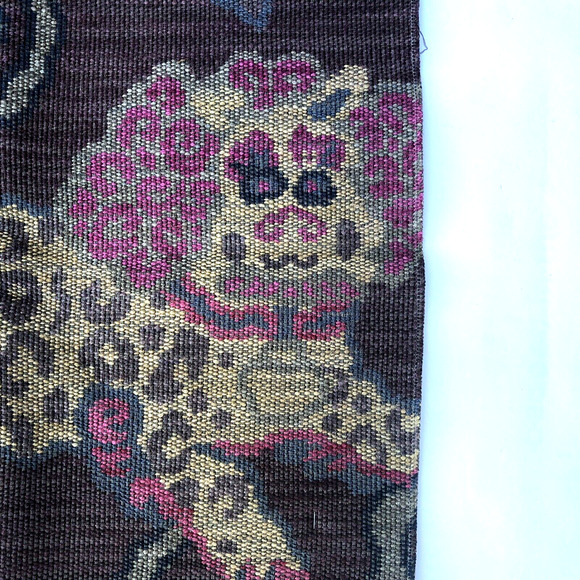 Schumacher KHOTAN WEAVE fabric 16.5" square Aubergine Brown Purple Pink Sample - Picture 2 of 8